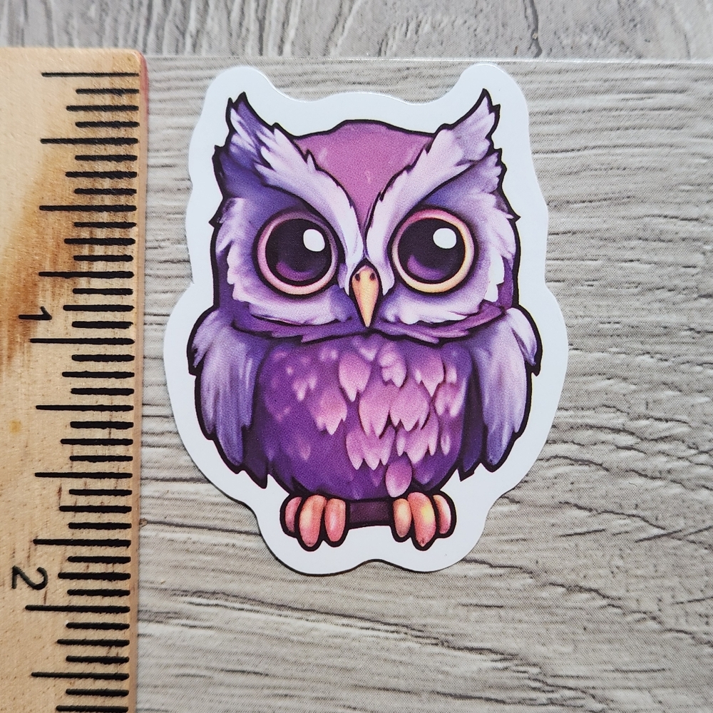 10/$10 Owl Sticker Bird Hoot Owlet Colorful Cartoon